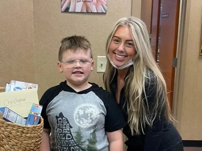 orthodontist morristown staff with kid